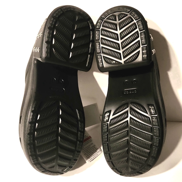 NEW! Crocs Siren Studded Platform Clog Slip-On Black Shoes - Picture 14 of 16